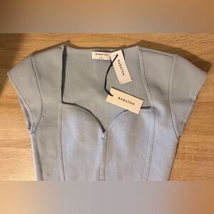 Babaton Sky Blue Knit Top